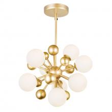 CWI LIGHTING 1125P16-8-268 - Element 8 Light Chandelier With Sun Gold Finish