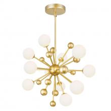 CWI LIGHTING 1125P24-11-268 - Element 11 Light Chandelier With Sun Gold Finish