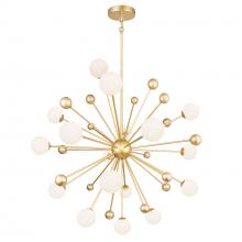 CWI LIGHTING 1125P39-17-268 - Element 17 Light Chandelier With Sun Gold Finish