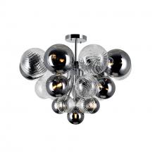 CWI LIGHTING 1205C25-10-601 - Pallocino 10 Light Flush Mount With Chrome Finish