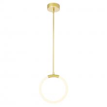 CWI LIGHTING 1273P10-1-602 - Hoops 1 Light LED Pendant With Satin Gold Finish