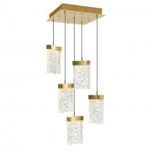 CWI LIGHTING 1587P12-5-624 - Lava Integrated LED Brass Mini Pendant