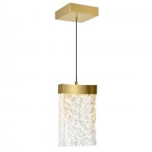 CWI LIGHTING 1587P6-1-624 - Lava Integrated LED Brass Mini Pendant