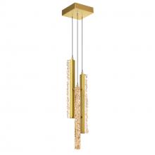 CWI LIGHTING 1588P6-3-624 - Stagger Integrated LED Brass Mini Pendant