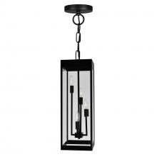 CWI LIGHTING 1695P8-4-101 - Windsor 4 Light Black Outdoor Ceiling Light