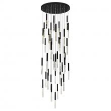 CWI LIGHTING 1703P32-45-101 - Dragonswatch LED Integrated Chandelier with Black Finish