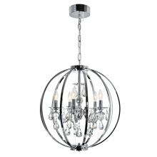 CWI LIGHTING 5025P22C-5 - Abia 5 Light Up Chandelier With Chrome Finish