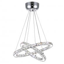 CWI LIGHTING 5080P24ST-2R - Ring LED Chandelier With Chrome Finish