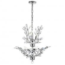 CWI LIGHTING 5206P22C - Ivy 6 Light Chandelier With Chrome Finish