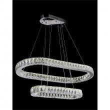 CWI LIGHTING 5628P34ST-2O - Milan LED Chandelier With Chrome Finish