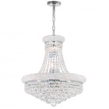 CWI LIGHTING 8001P20C - Empire 14 Light Down Chandelier With Chrome Finish