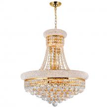 CWI LIGHTING 8001P20G - Empire 14 Light Down Chandelier With Gold Finish