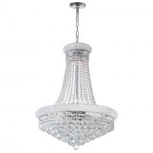 CWI LIGHTING 8001P24C - Empire 17 Light Down Chandelier With Chrome Finish