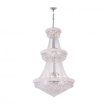 CWI LIGHTING 8001P30C - Empire 32 Light Down Chandelier With Chrome Finish