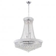 CWI LIGHTING 8001P32C - Empire 19 Light Down Chandelier With Chrome Finish