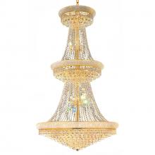 CWI LIGHTING 8001P42G - Empire 38 Light Down Chandelier With Gold Finish