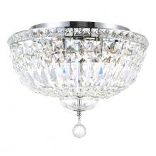 CWI LIGHTING 8003C16C - Stefania 5 Light Bowl Flush Mount With Chrome Finish