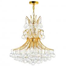 CWI LIGHTING 8012P24G - Princess 10 Light Down Chandelier With Gold Finish