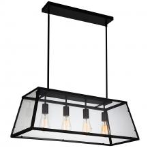 CWI LIGHTING 9601P31-4-101 - Alyson 4 Light Down Chandelier With Black Finish