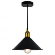 CWI LIGHTING 9605P8-1-101-B - Brave 1 Light Down Mini Pendant With Black Finish