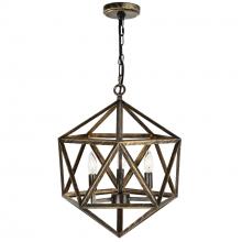 CWI LIGHTING 9641P17-3-128 - Amazon 3 Light Up Pendant With Antique forged copper Finish