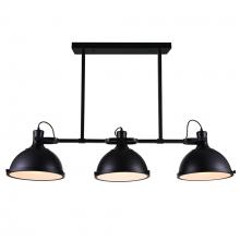 CWI LIGHTING 9760P50-3-101 - Strum 3 Light Island Chandelier With Black Finish