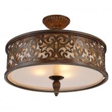 CWI LIGHTING 9807C21-5-116 - Nicole 5 Light Drum Shade Flush Mount With Brushed Chocolate Finish