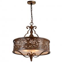 CWI LIGHTING 9807P21-5-116-A - Nicole 5 Light Drum Shade Chandelier With Brushed Chocolate Finish