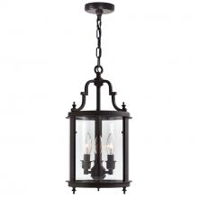 CWI LIGHTING 9809P9-3-109 - Desire 3 Light Drum Shade Mini Pendant With Oil Rubbed Bronze Finish