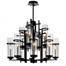 CWI LIGHTING 9827P30-12-101-A - Sierra 12 Light Up Chandelier With Black Finish