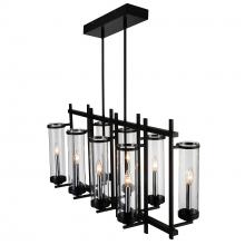 CWI LIGHTING 9827P38-8-RC-101 - Sierra 8 Light Up Chandelier With Black Finish