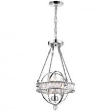 CWI LIGHTING 9957P12-3-601 - Arkansas 3 Light Mini Chandelier With Chrome Finish