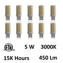 CWI LIGHTING G9K3000-5W-10 - 5 Watt G9 LED Bulb 3000K (Set of 10)