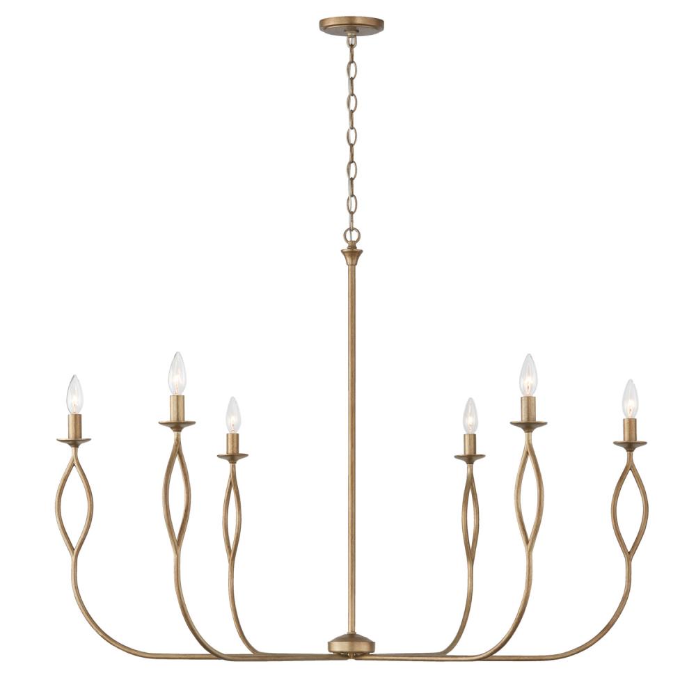 6-Light Chandelier in Mystic Luster