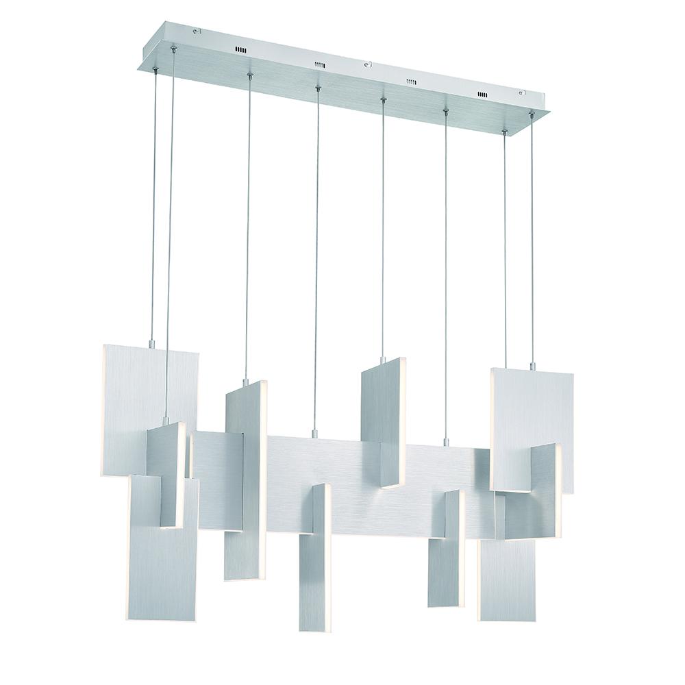 Coburg 1 Light Chandelier in Aluminium