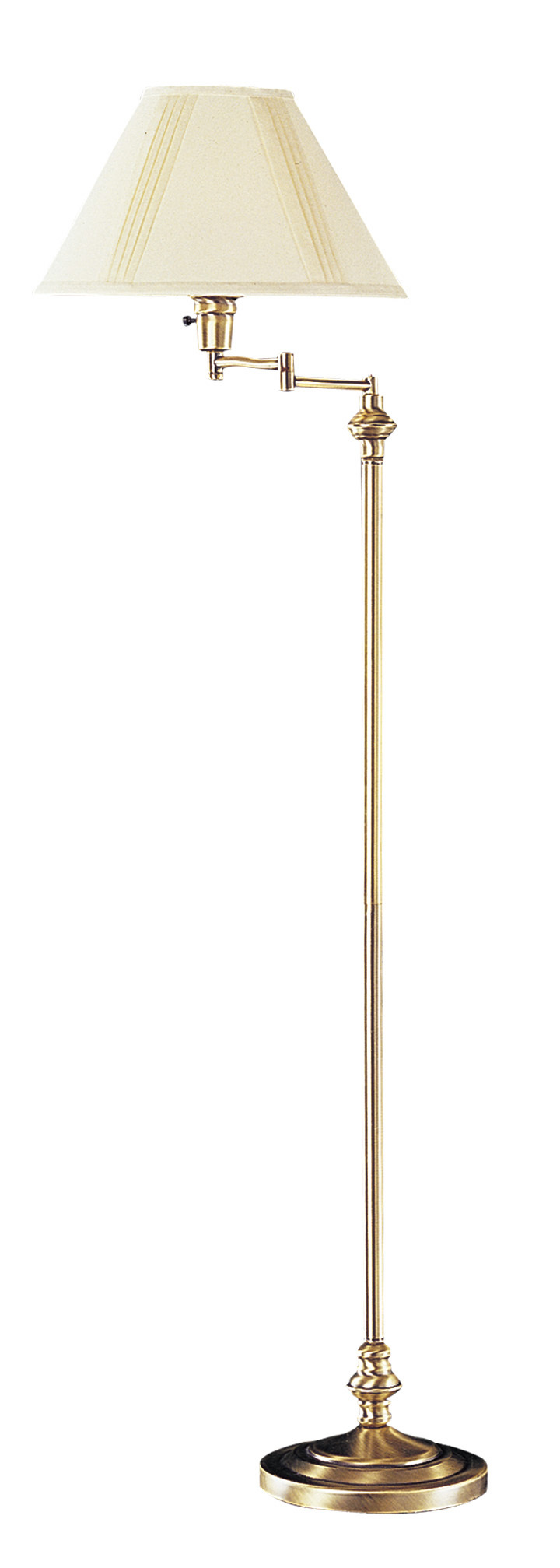 59" Height Metal Floor Lamp in Antique Brass