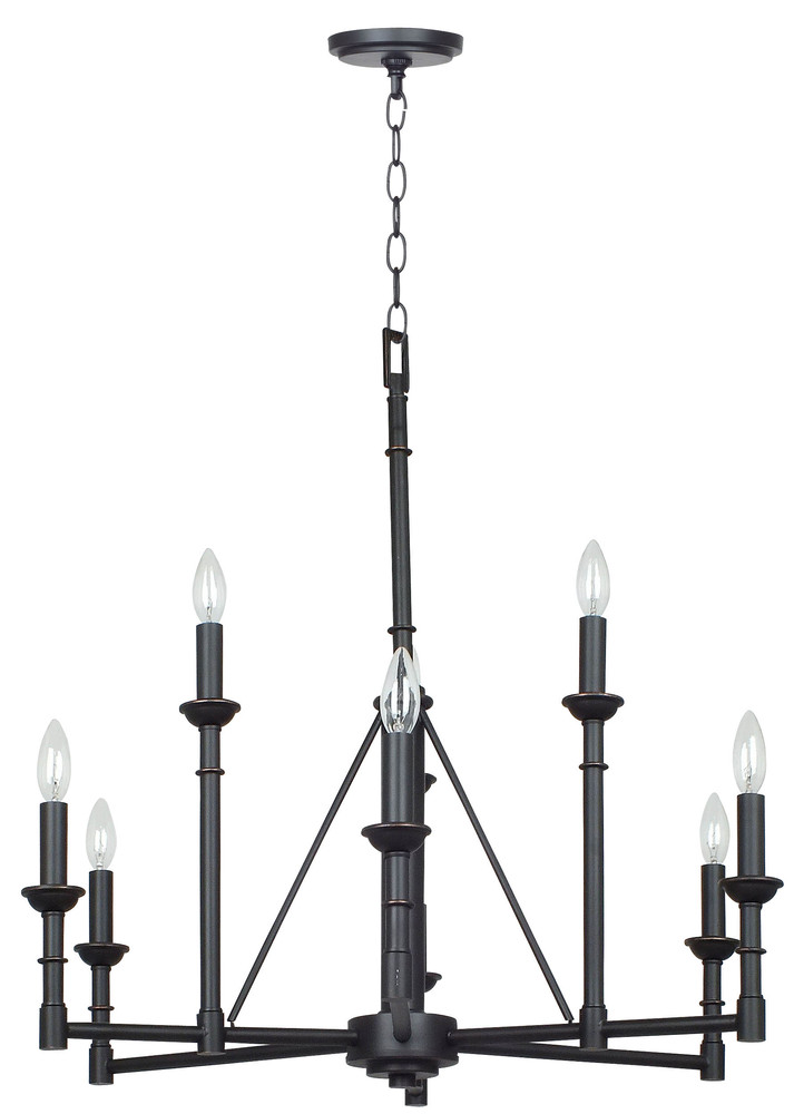 60W X 9 MONCLOVA METAL 9 LIGHT CHANDELIER