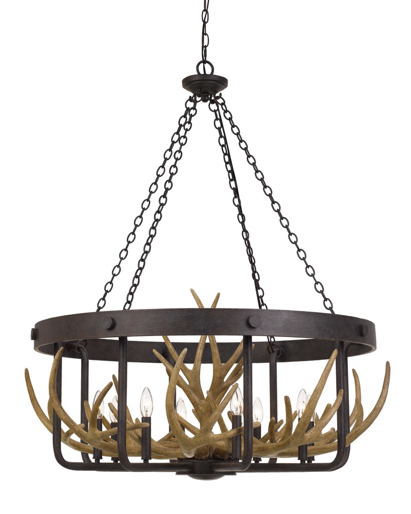 42.75" Height Resin and Metal Fixture in Iron Finish