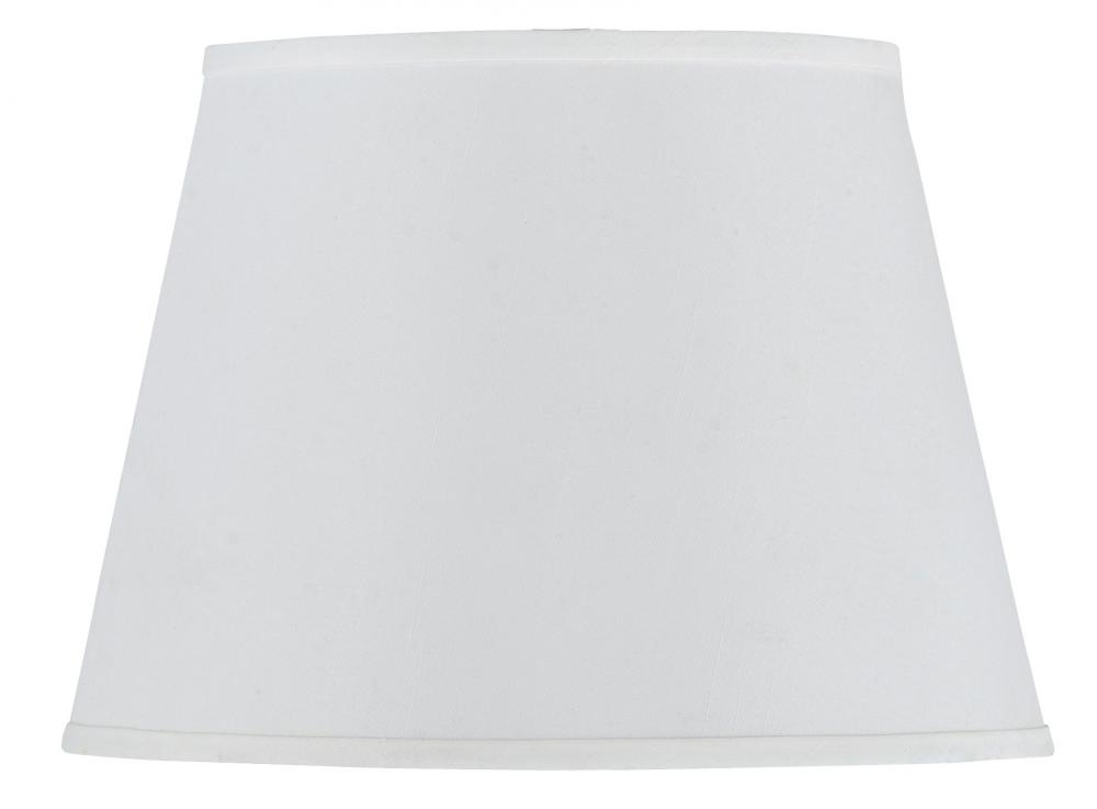 11" Tall White Round Hardback Fabric Shade