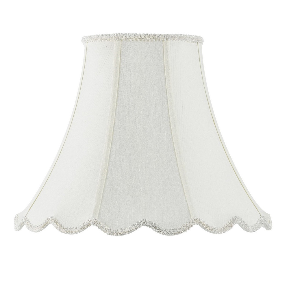 14" Tall Eggshell Fabric Shade