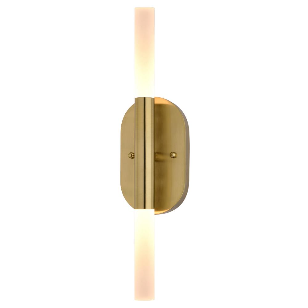 Fulton 18-in. 2 Light LED Wall Light Satin Brass