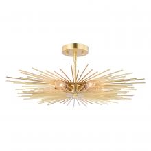 Vaxcel International C0228 - Nikko 24-in Semi Flush Ceiling Light Gold