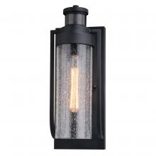 Vaxcel International T0749 - Lawton Dualux 5.75-in. Outdoor Motion Sensor Wall Light Textured Black