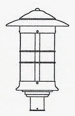 14" newport long body post mount fixture