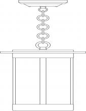 Arroyo Craftsman SAH-9GW-BZ - 9" Santorini Pendant