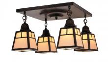 Arroyo Craftsman ACM-4TF-BK - a-line shade 4 light ceiling mount with t-bar overlay