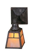 Arroyo Craftsman AS-1TM-BK - a-line shade one light sconce with t-bar overlay