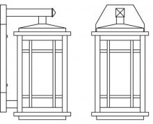 Arroyo Craftsman AVB-6M-RC - 6" avenue wall bracket