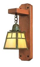 Arroyo Craftsman AWS-1TCR-BK - a-line mahogany wood sconce with t-bar overlay