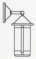 Arroyo Craftsman BB-7LWCS-N - 7" berkeley long body wall mount - wet rated